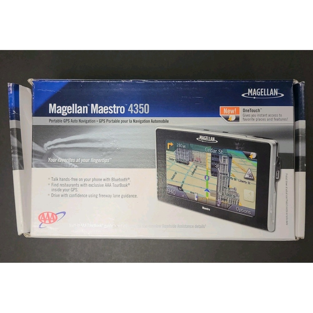 Magellan Maestro 4350 GPS Navigation System with Accessories & Box Untested